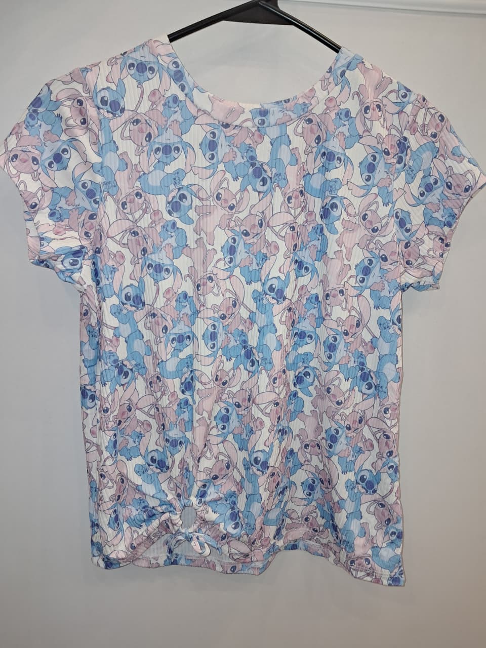 Stitch &amp; Angel White Pull String Tshirt