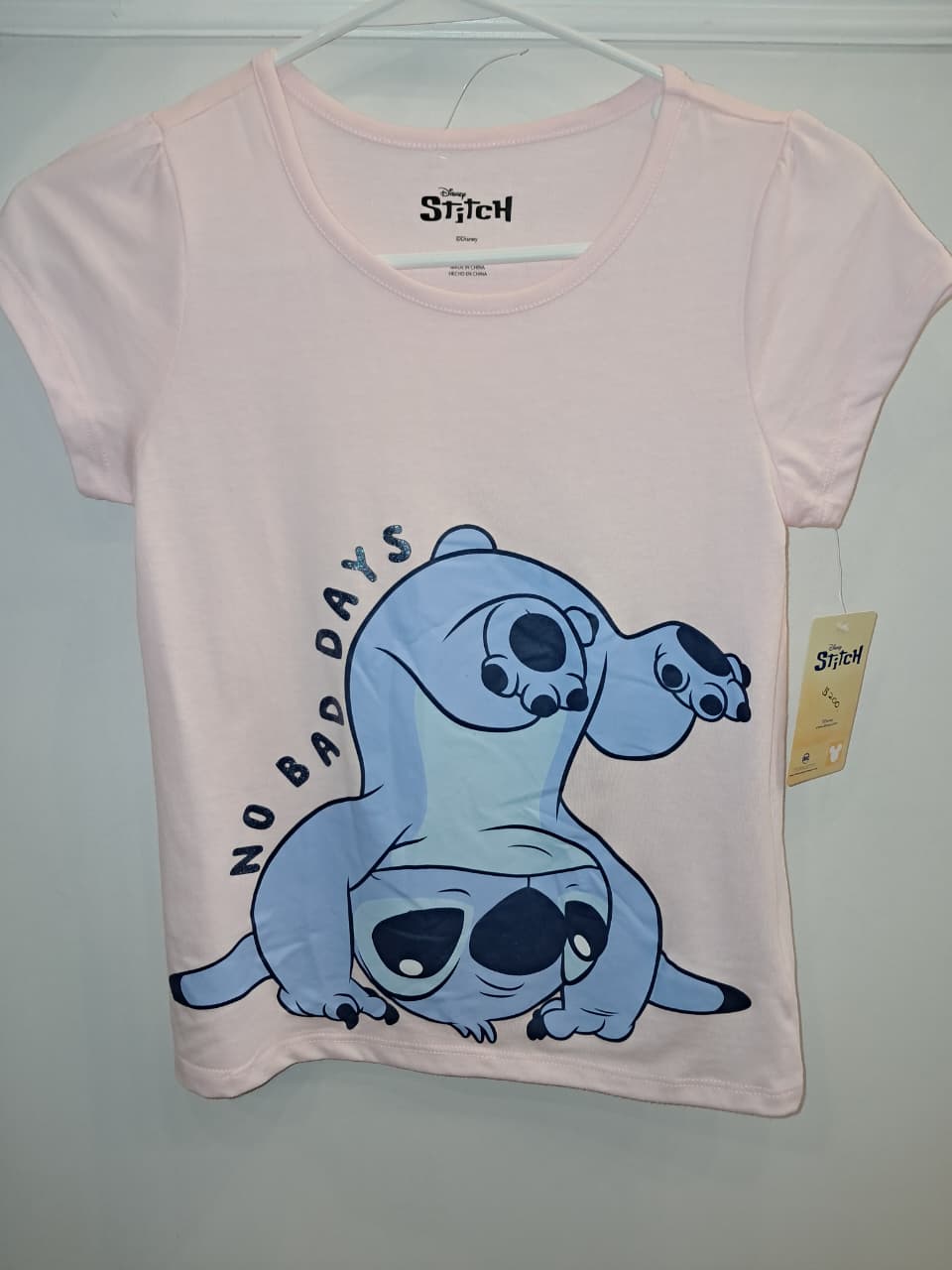 Stitch &quot;No Bad Days&quot; Pink Tshirt