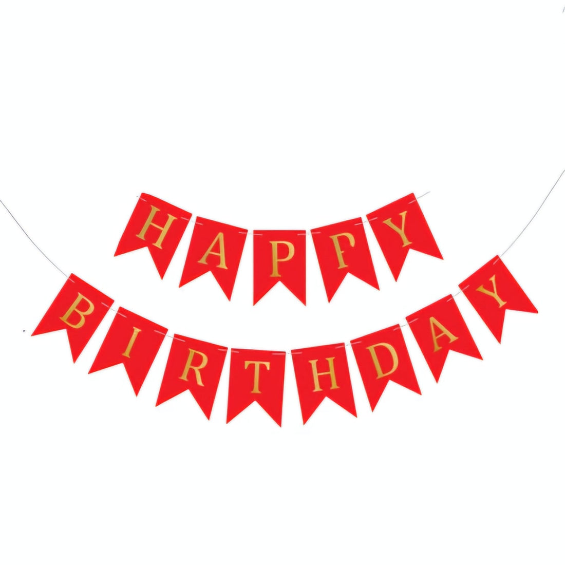 Happy Birthday Red Banner Sign