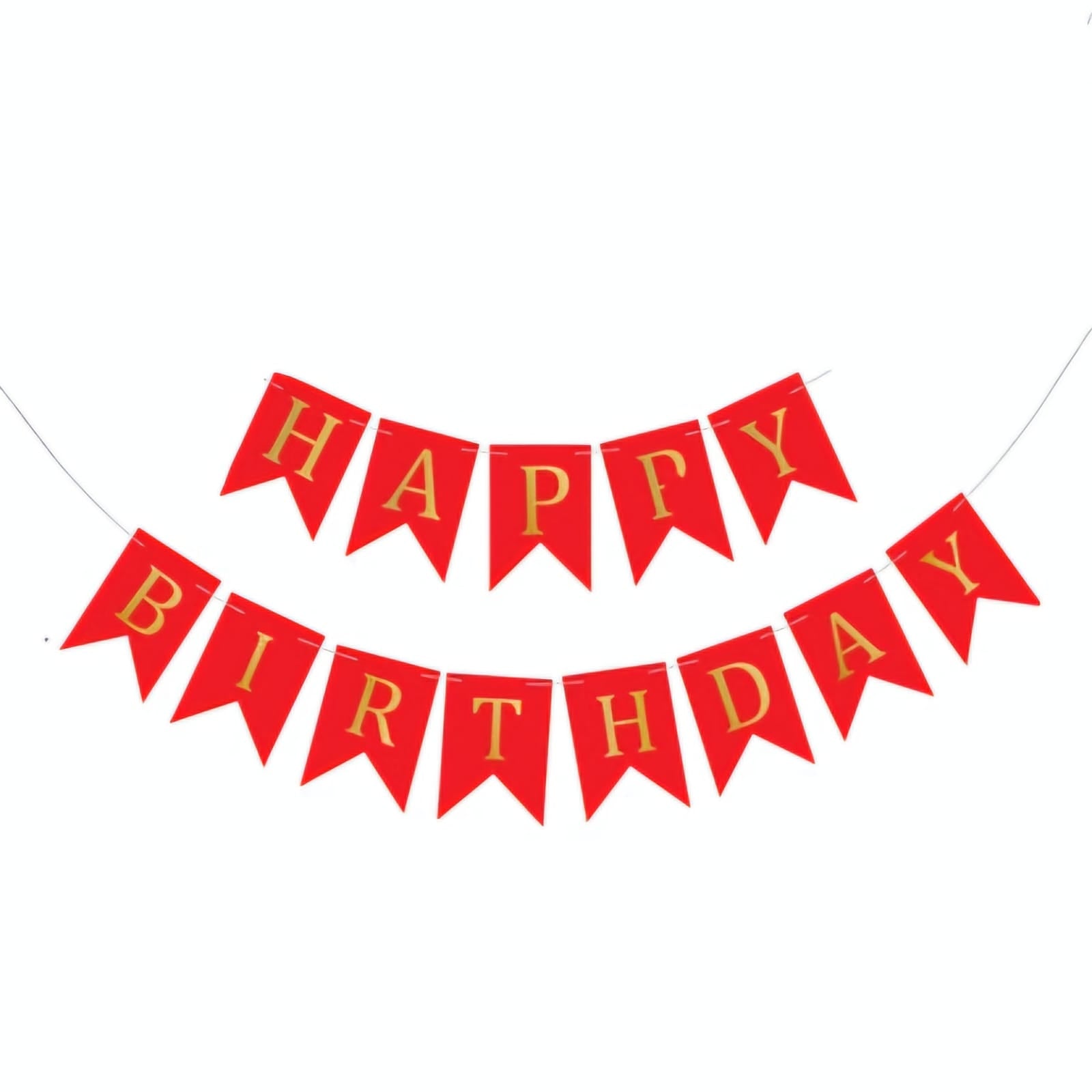 Happy Birthday Red Banner Sign