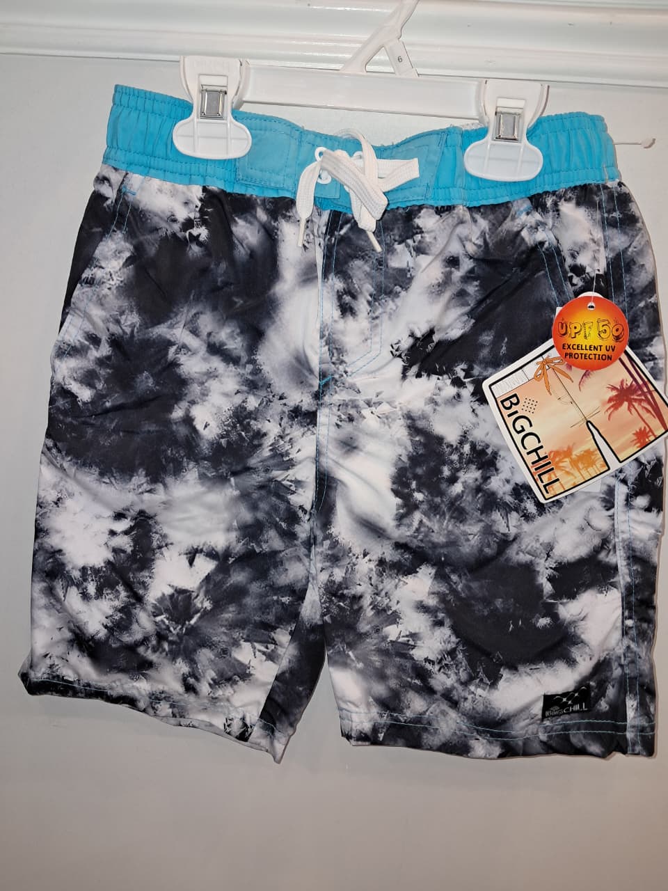 Black &amp; White Boys Swimming Trunks