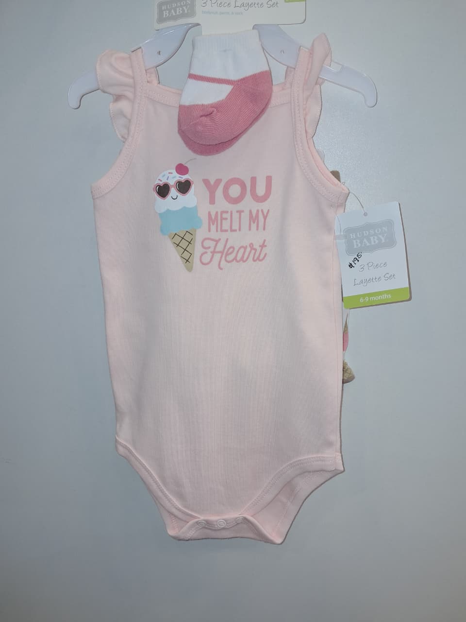 &quot;You Melt My Heart&quot; Ice Cream Onsesie Set Girls
