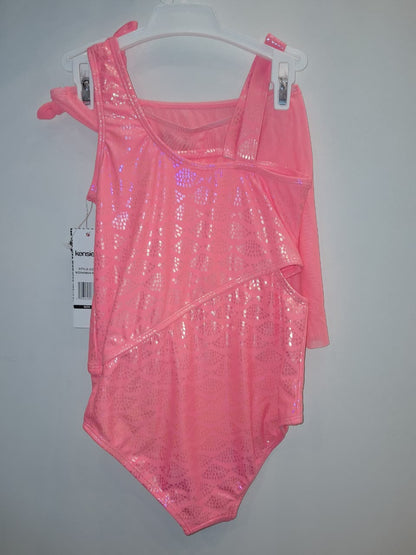 Pink 2PC Girls Bathing Suit with Skirt