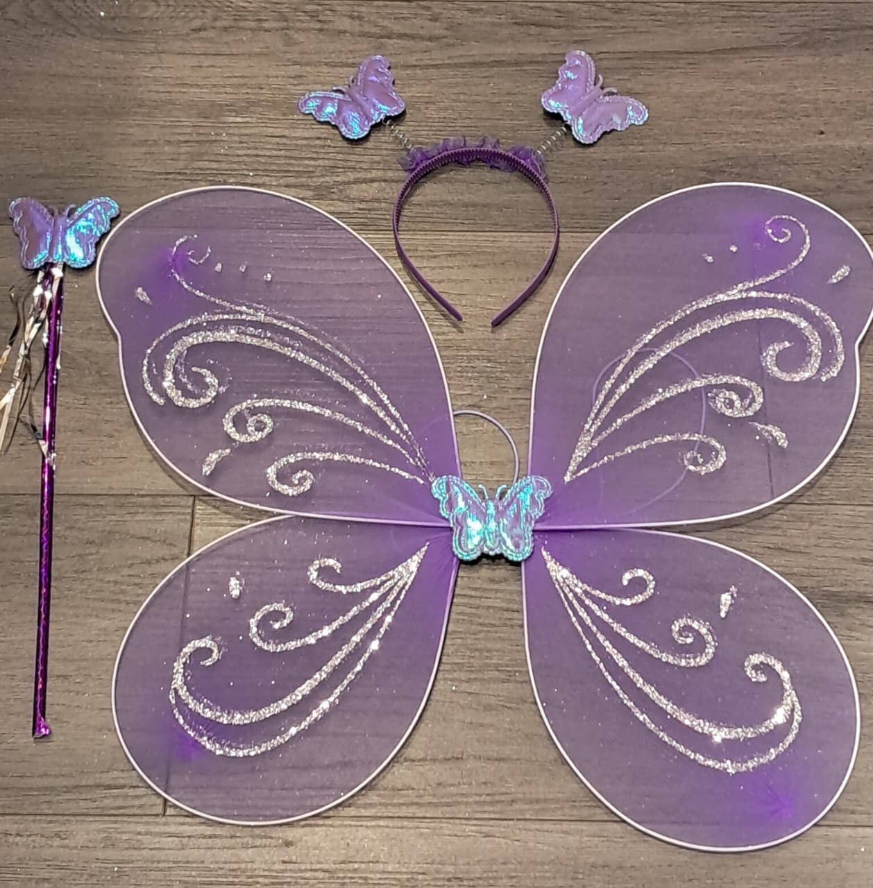 Purple Butterfly Wings 3PC Set
