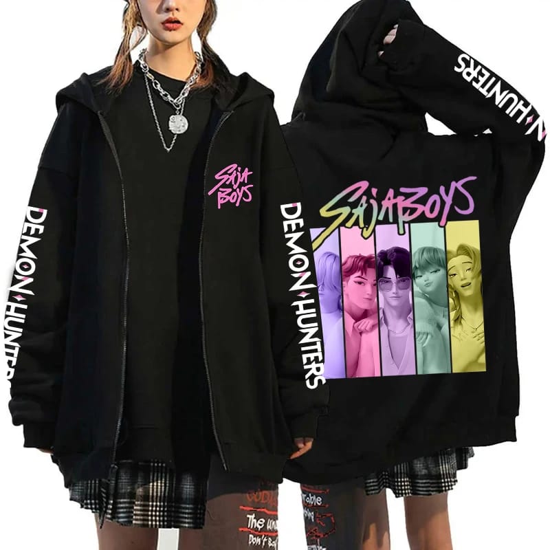 Kpop Demon Hunters Saja Boys Zipper Hoodie
