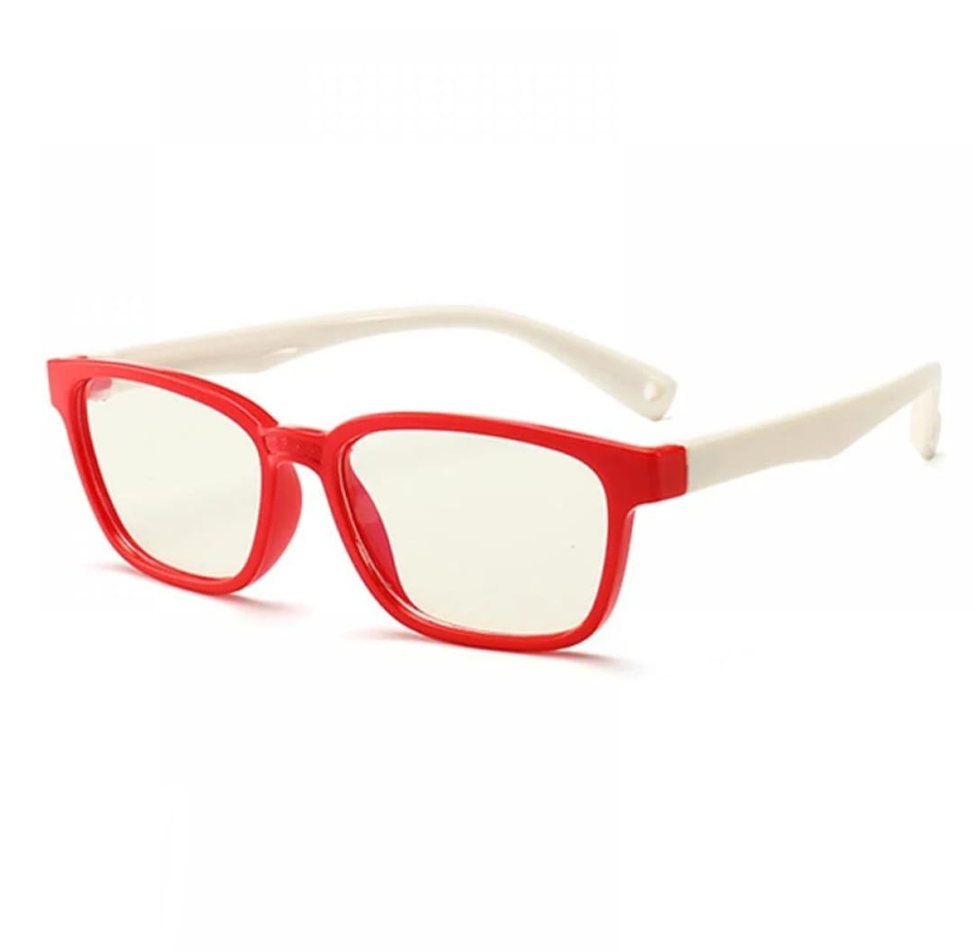Boys KIDS Blue light glasses (Red &amp; White) Ver 2 (Non-prescription)