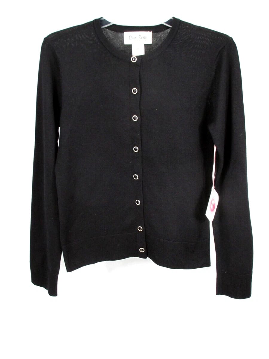 Black Elegant Button Up Cardigan