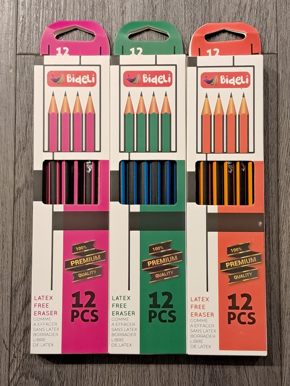 Bideli Latex Free Eraser Pencils (12PCS)