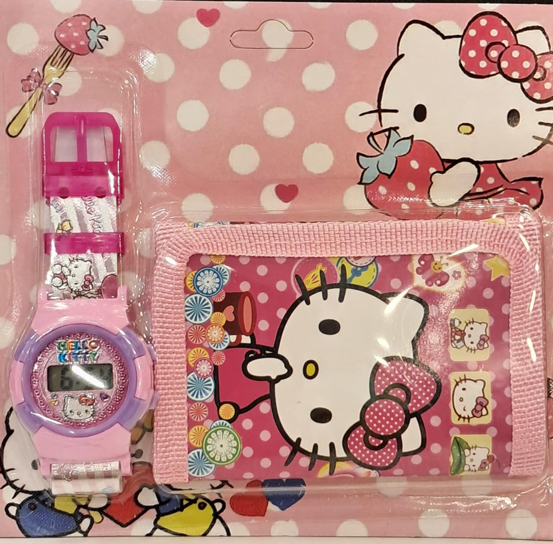 Light Pink Hello Kitty Watch and Wallet Set