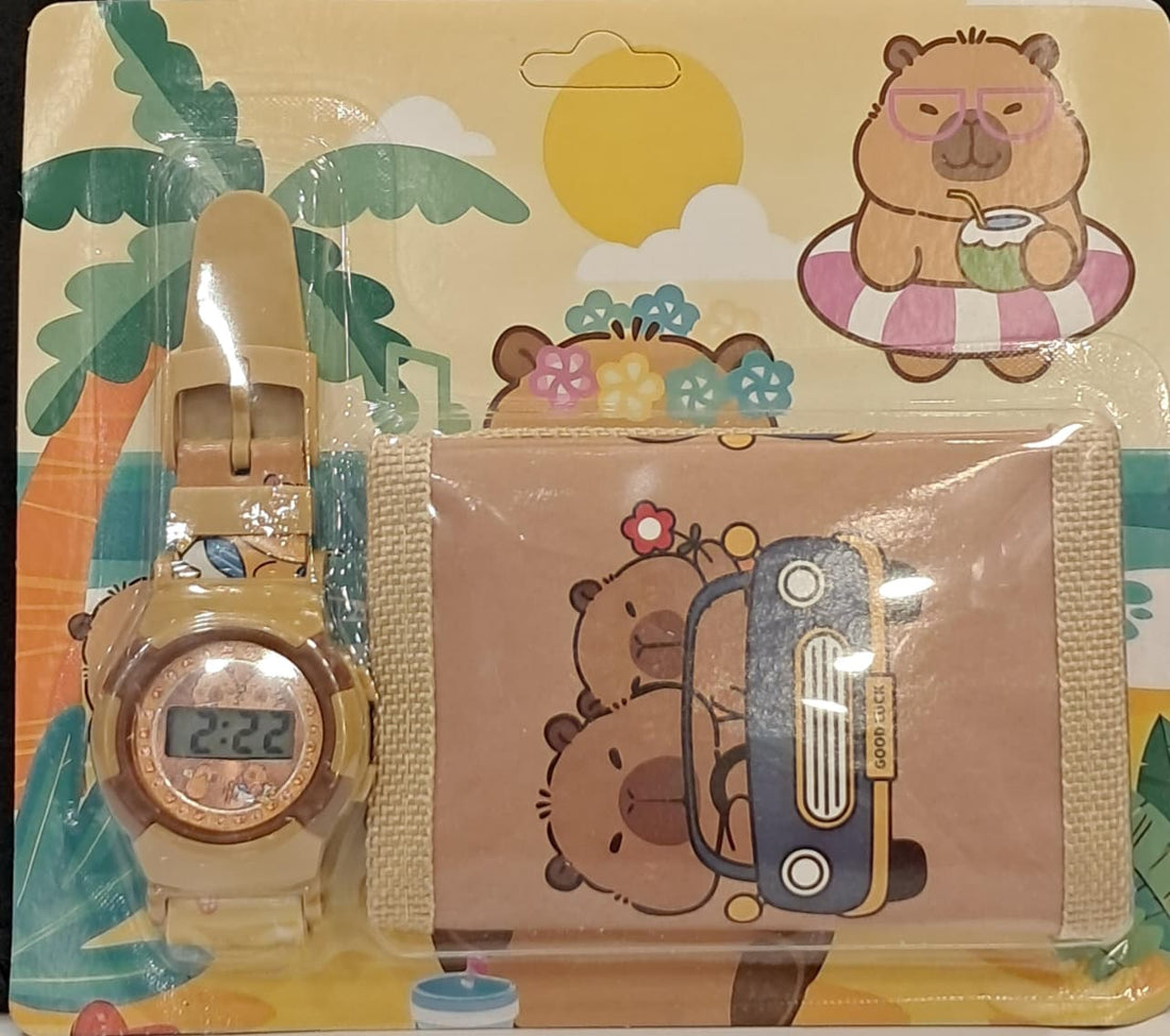 Capybara Wallet and Watch Set