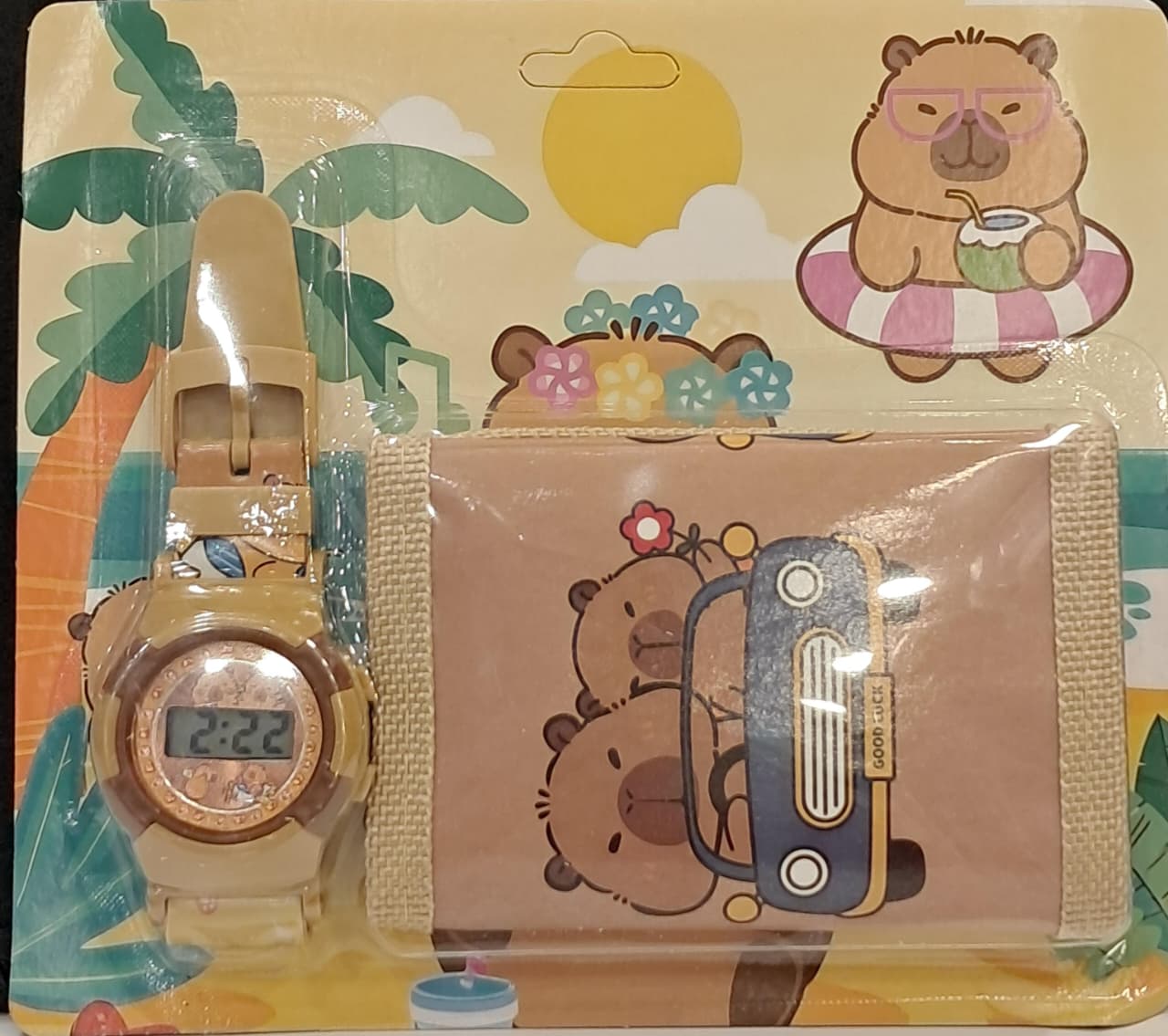 Capybara Wallet and Watch Set