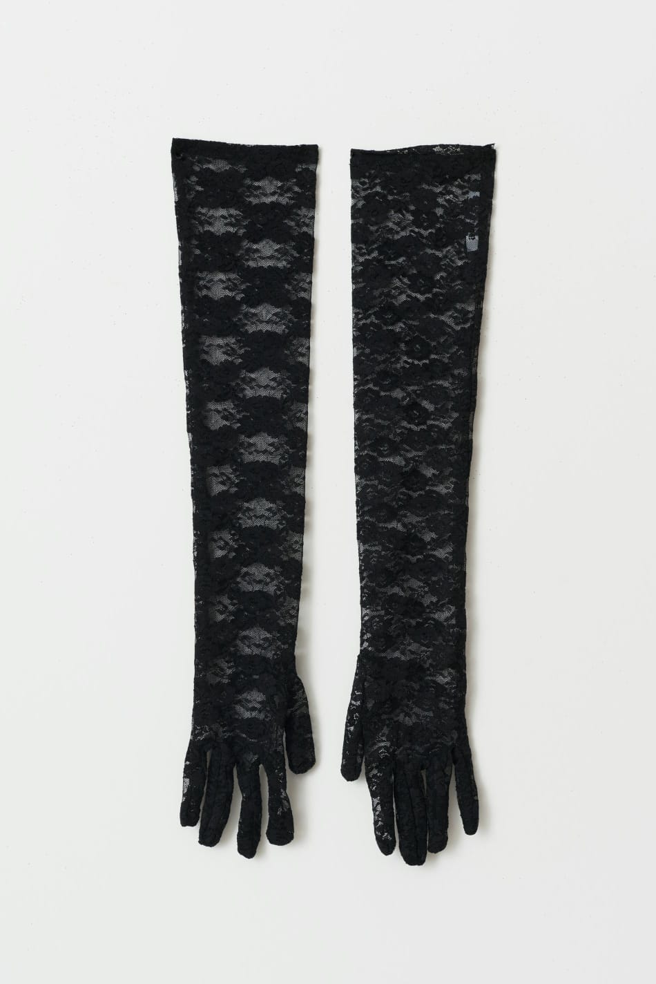 Black Lace Long Gloves