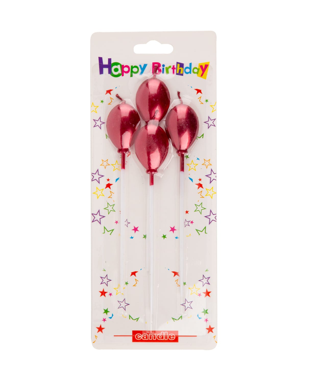 4 pc  Red  Balloon Candles