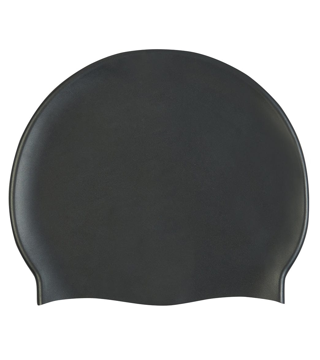 Black Spandex Swimming Cap