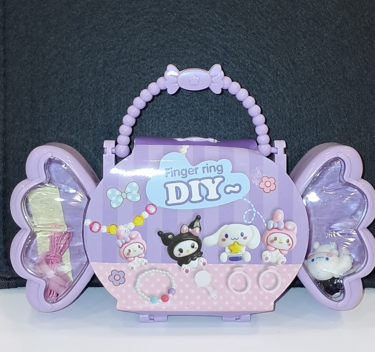 Purple Sanrio Finger Ring DIY Kit