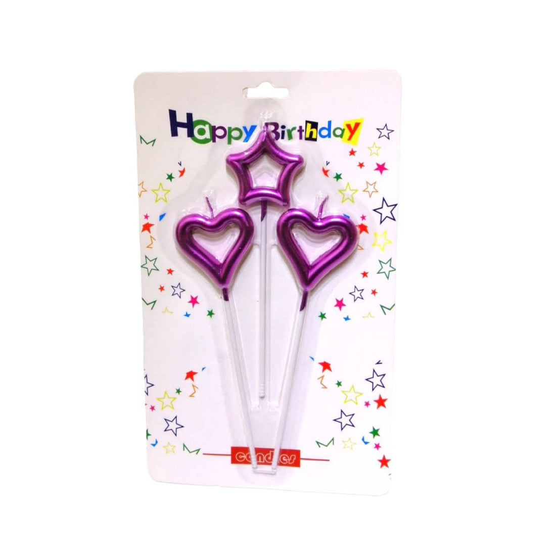 Purple Heart and Star Candles