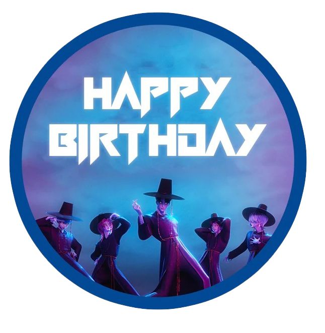 Kpop Saja ver2. 12pcs stickers Demon Hunters Saja Boys Ver 2 Happy Birthday Stickers