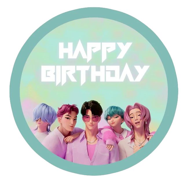 Kpop Demon Hunters Saja Boys Happy Birthday Stickers