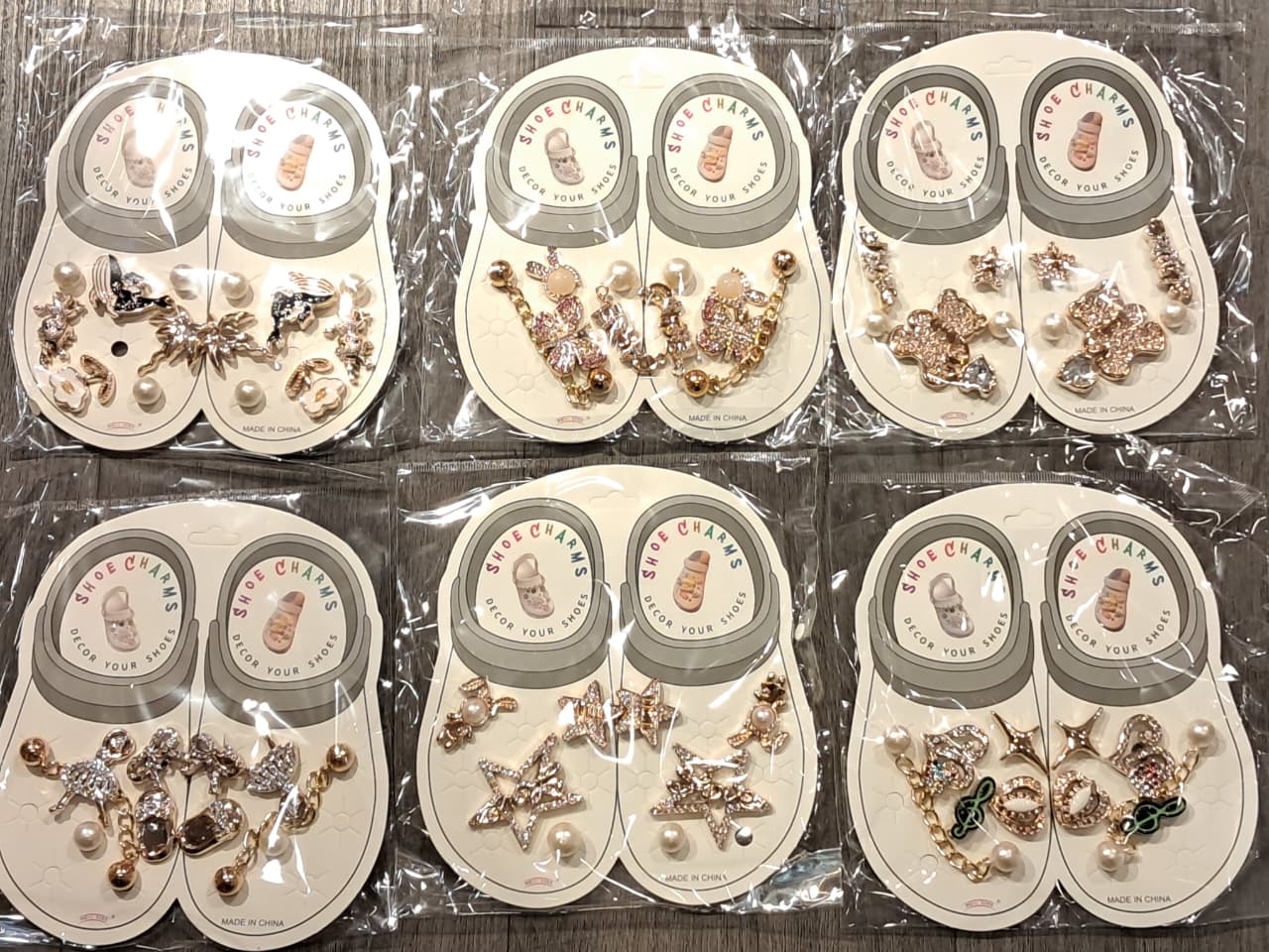 Gold Sylish Decorative Croc Charms
