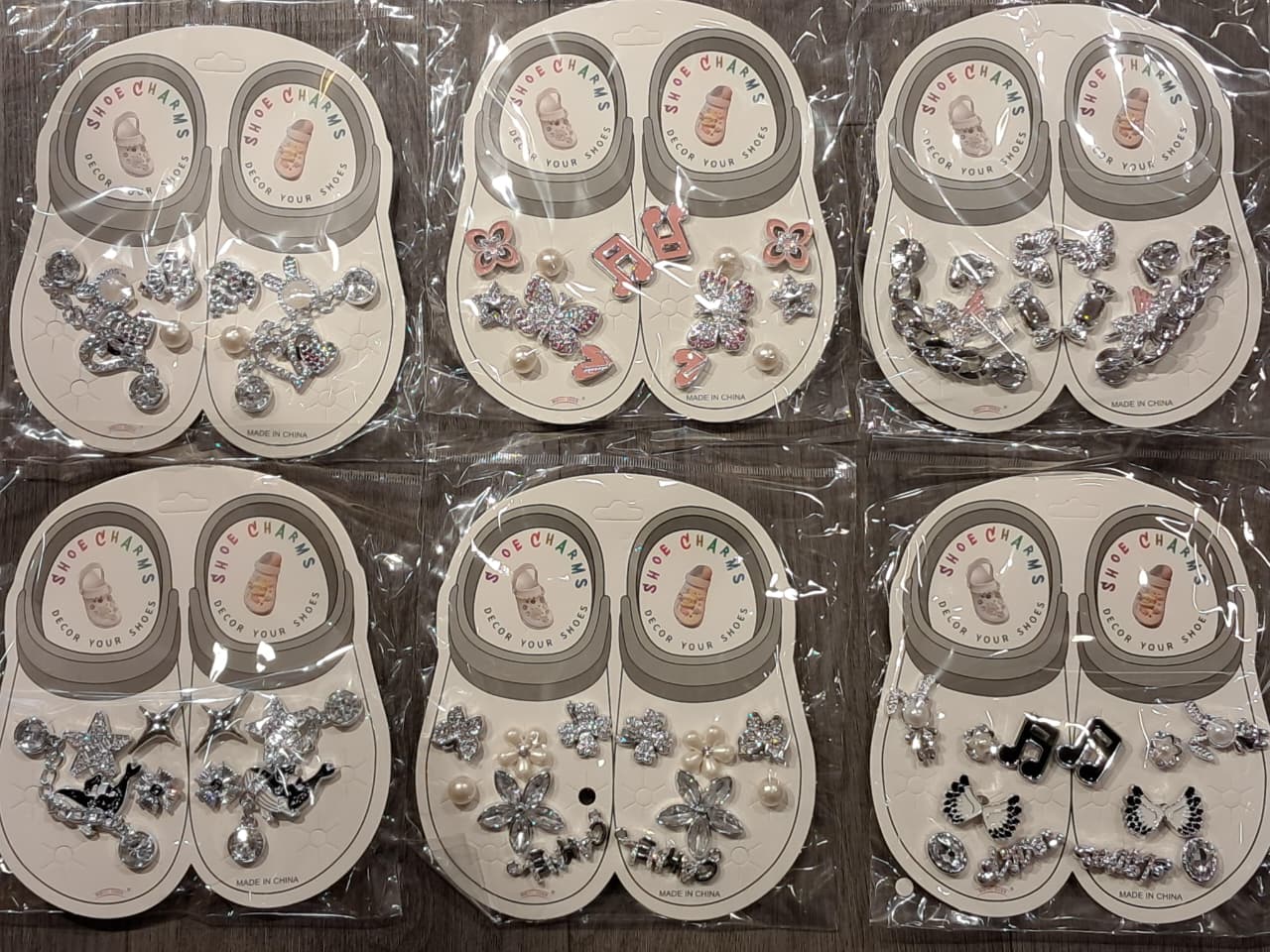 Silver Sylish Decorative Croc Charms