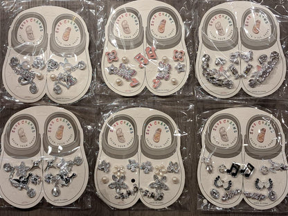 Silver Sylish Decorative Croc Charms