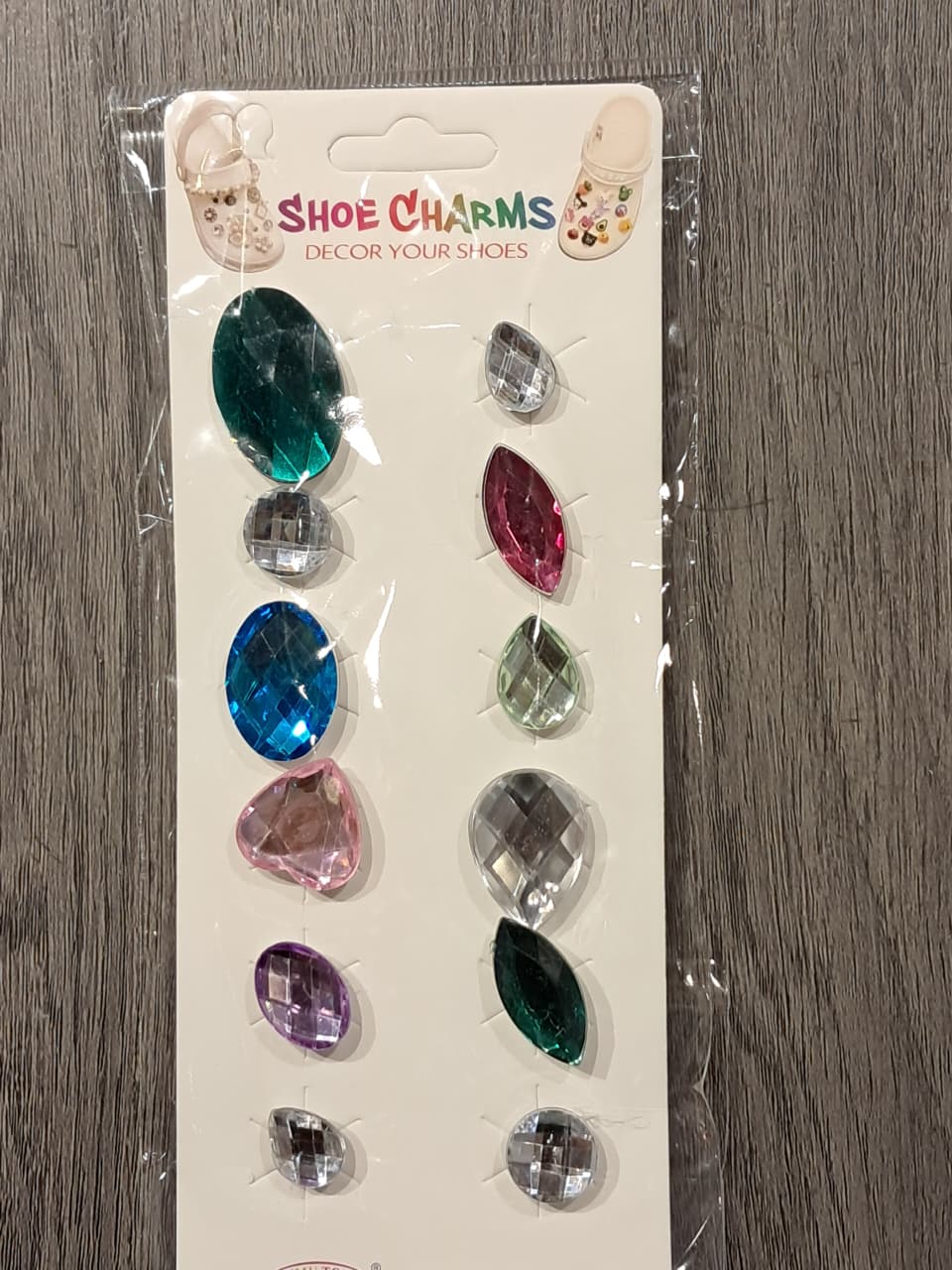 Multicolored Gem Croc Charm Set (12 PCS)