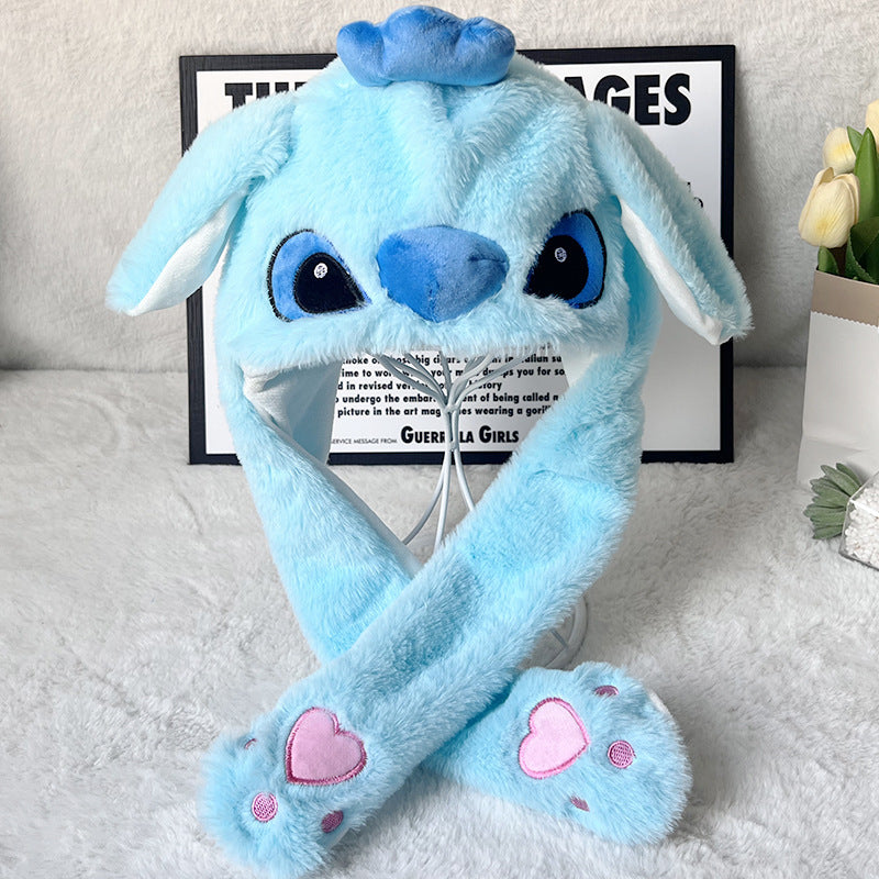 Light Blue Stitch Moving Ear Hat