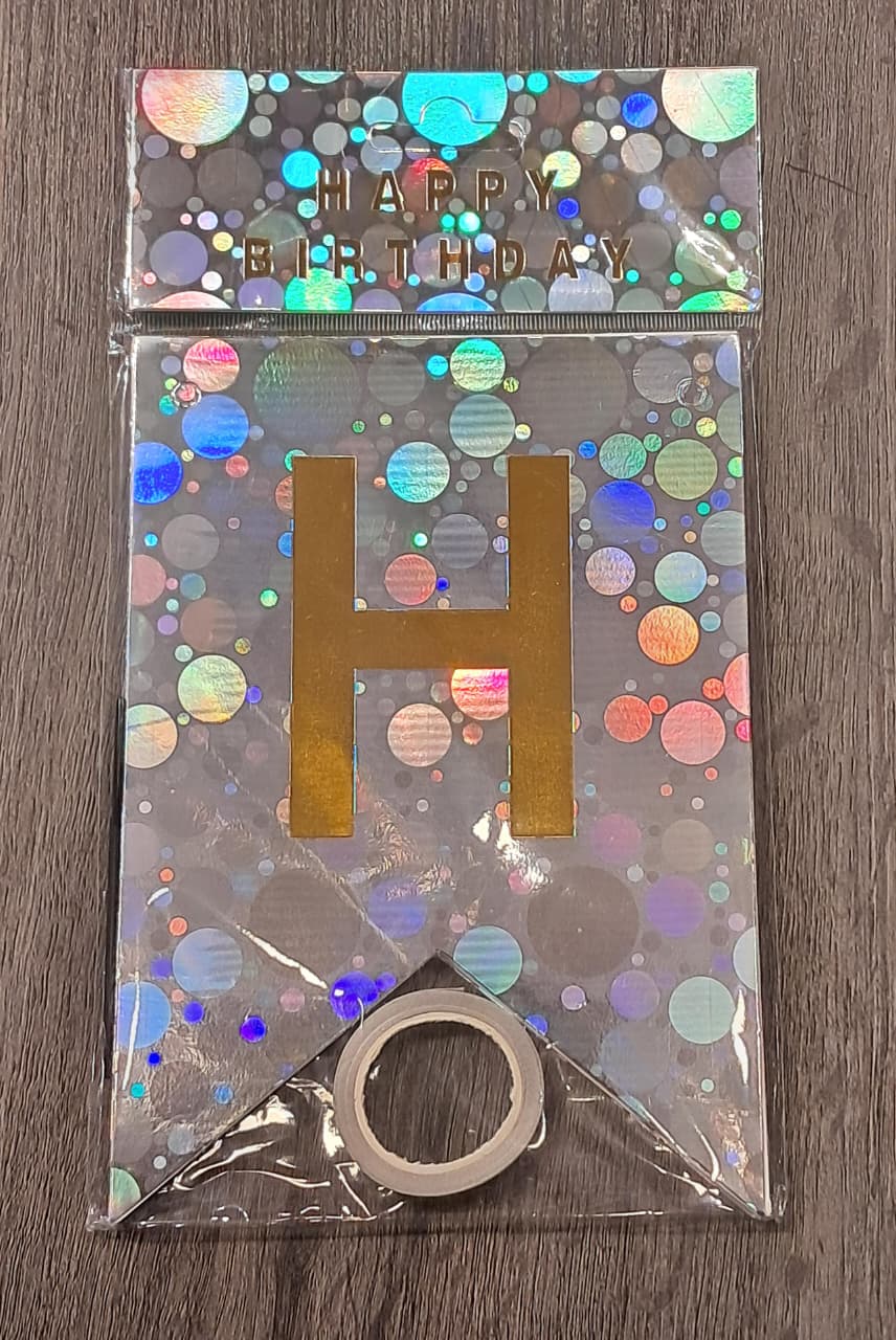 Silver Spots Happy Birthday Banner