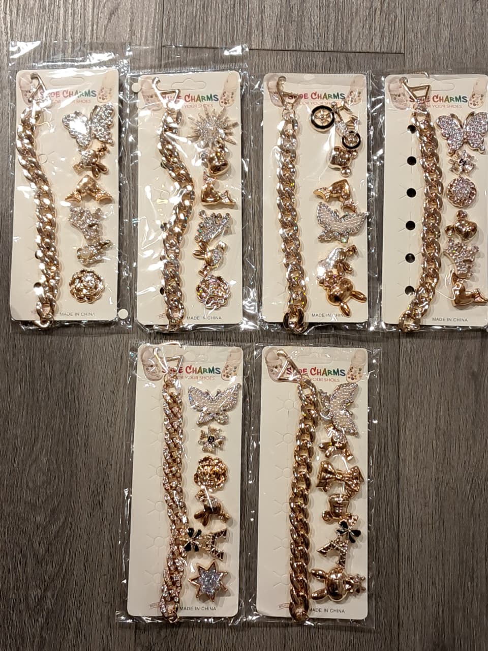 Gold Stylish Decorative Croc Charm Set (7PCS)