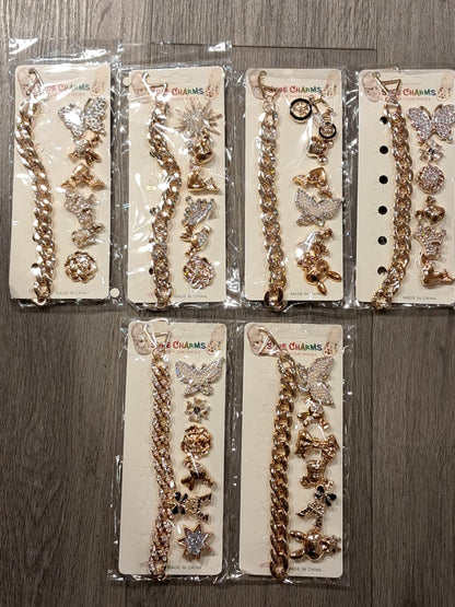 Gold Stylish Decorative Croc Charm Set (7PCS)