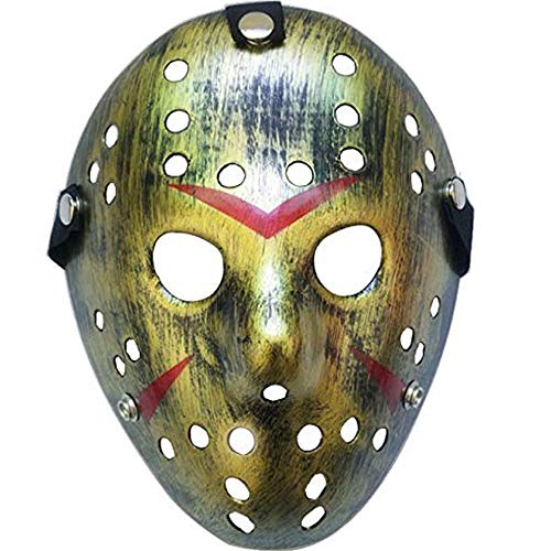 Gold Friday the 13th Jason Halloween Face Mask