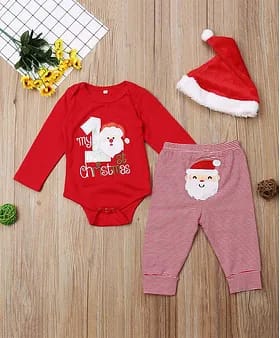 My First Christmas Onesie 3pc Set outfit