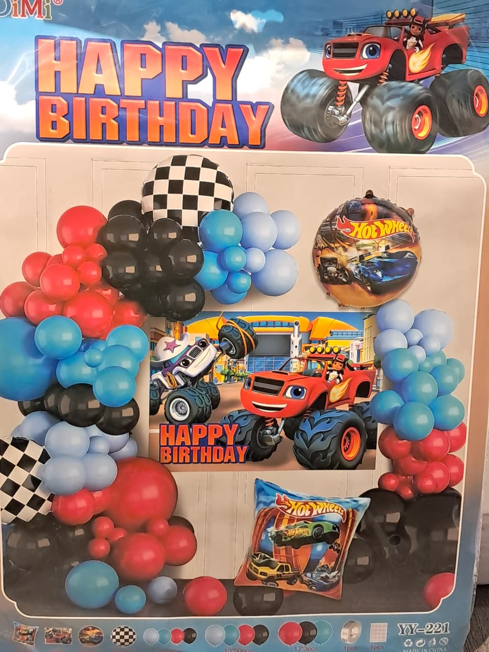 Hot Wheels Blaze Monster Truck Balloons Arch Kit