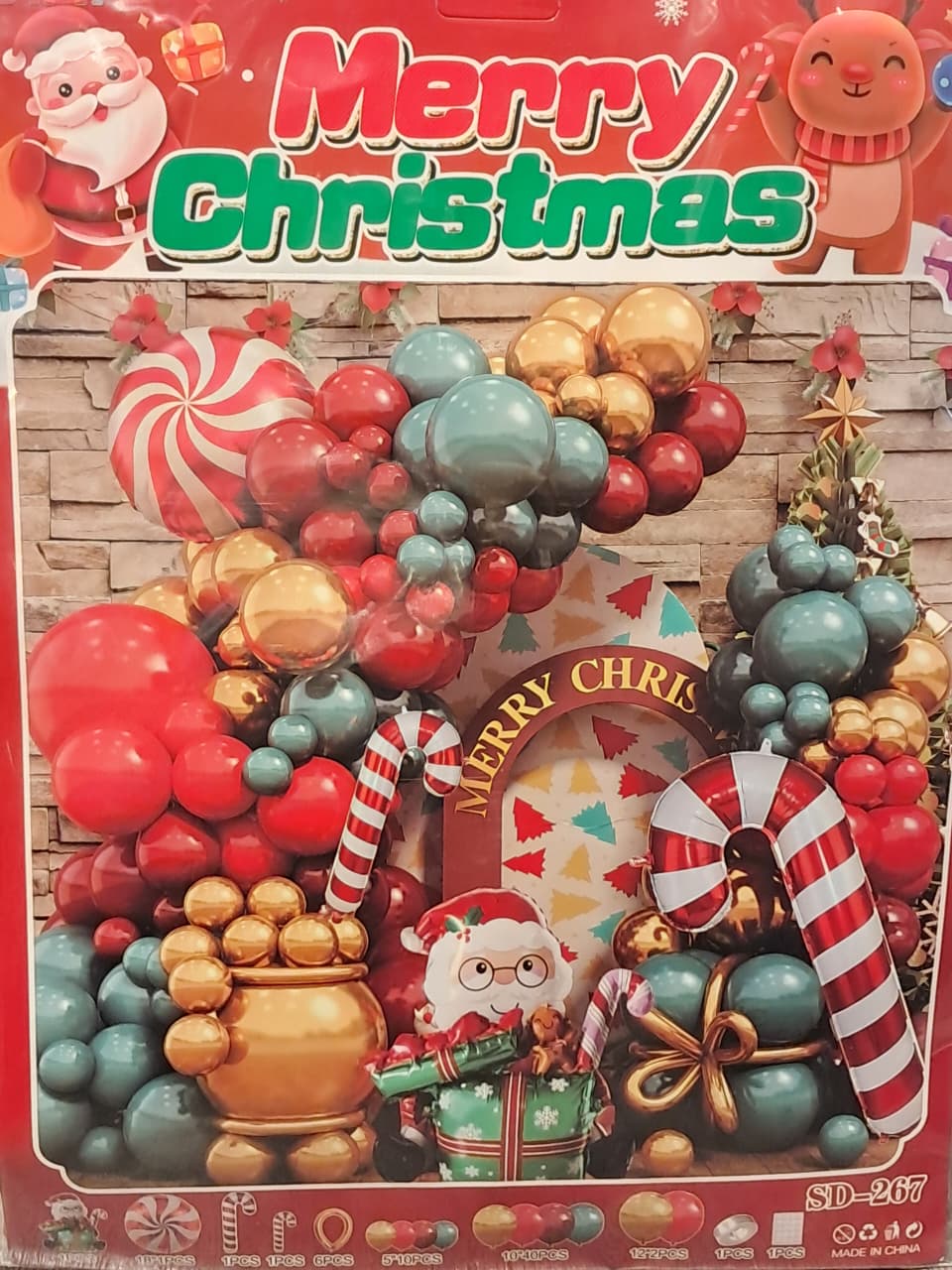 Christmas Candy Cane Balloons Arch Kit