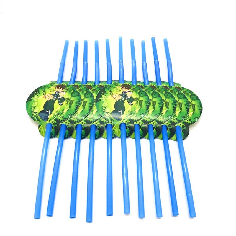 Ben 10 Bendable Drinking Straws (10PCS)