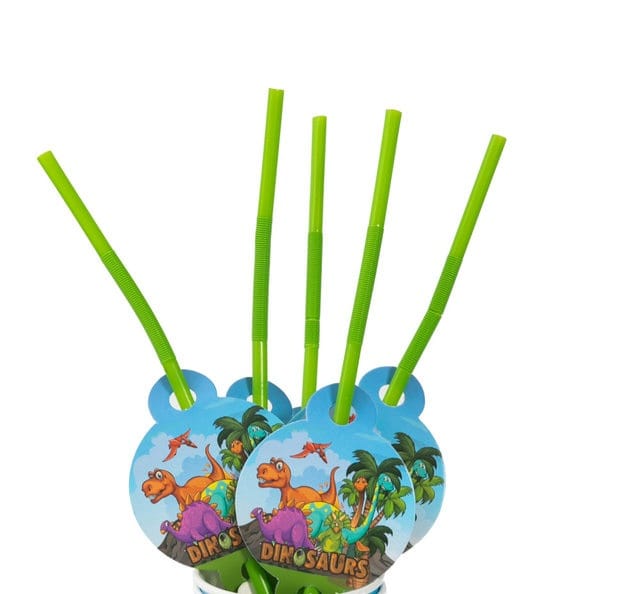 Dinosaur Bendable Drinking Straws (10PCS)