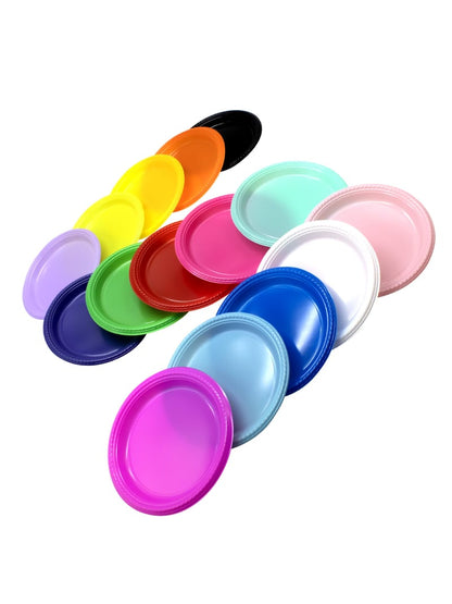 Coloured Plastic 9 inch plates