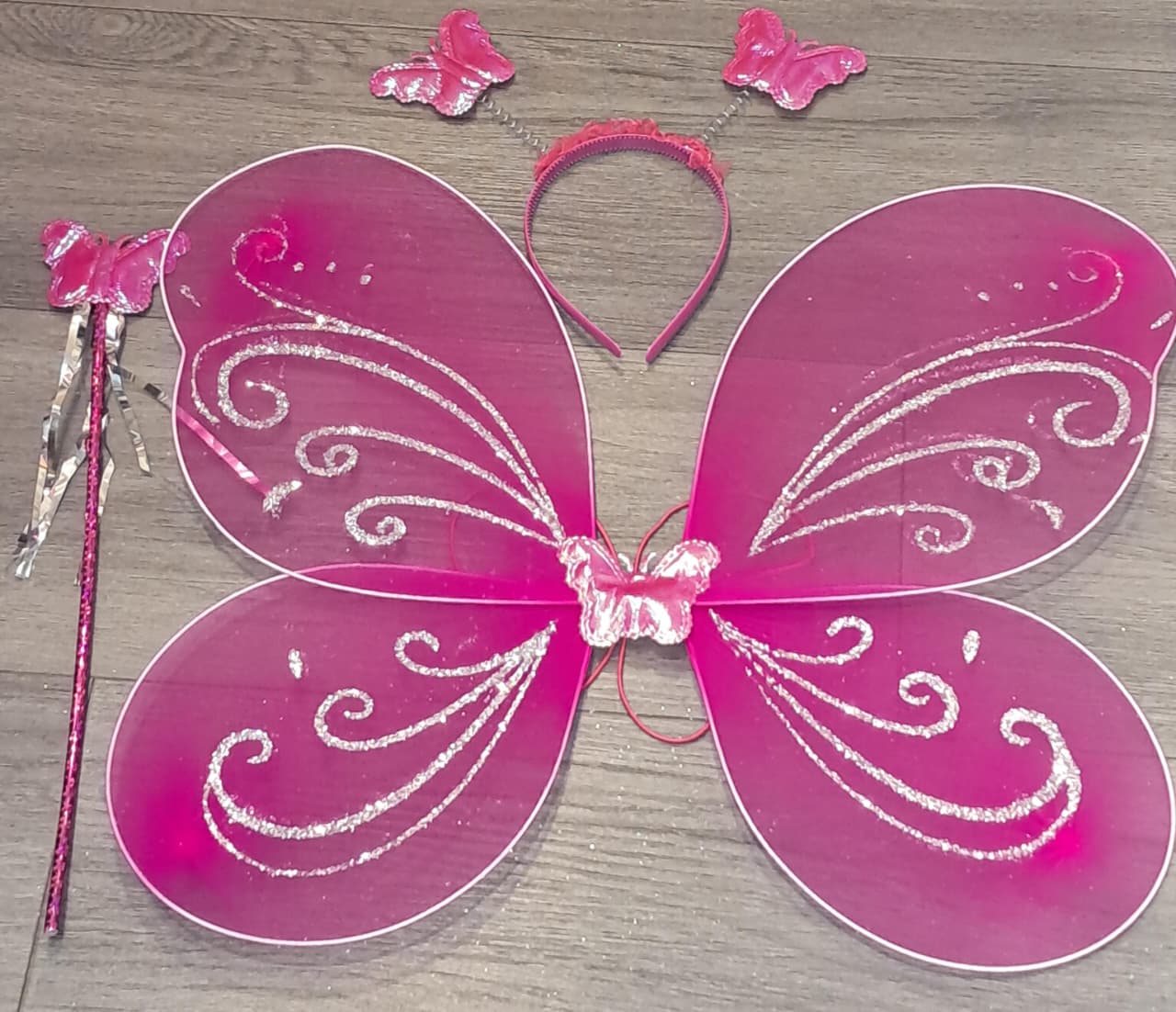 Dark Pink Butterfly Wings 3PC Set