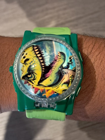 Kids Dinosaur Rotating Flip Watch