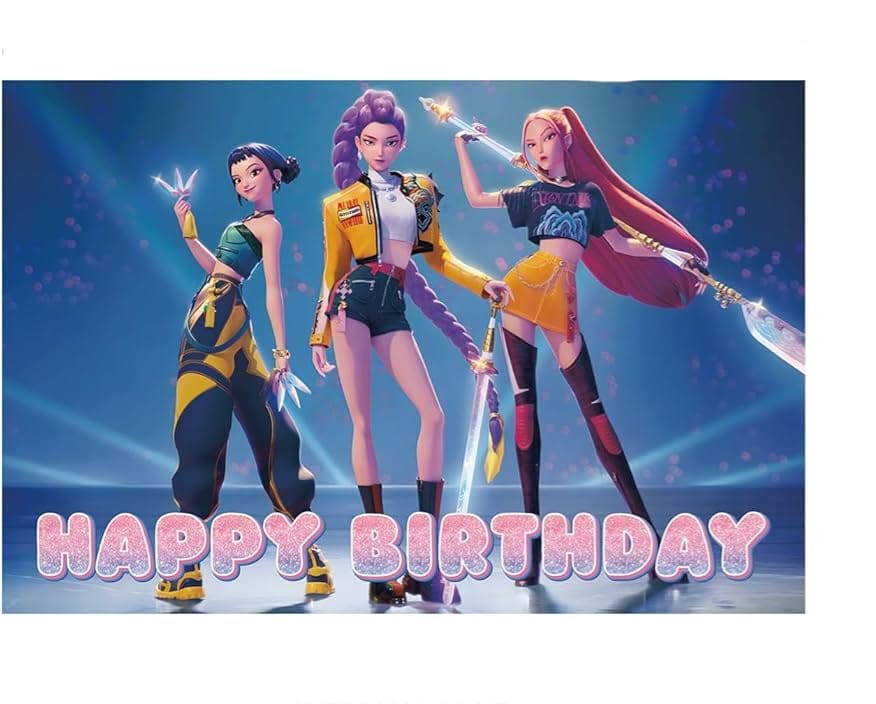 Kpop Demon Hunter Backdrop (5ft x 3ft) Banner