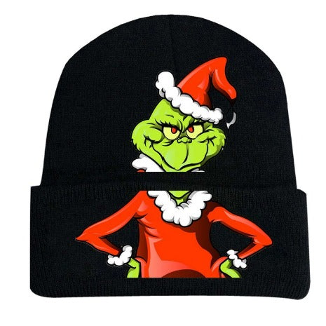 Grinch Green Christmas Beanie