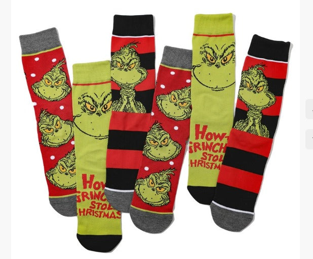Dr Seuss Grinch Character Socks