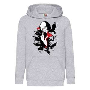 Naruto Grey Itachi Fleece Pullover Hoodie