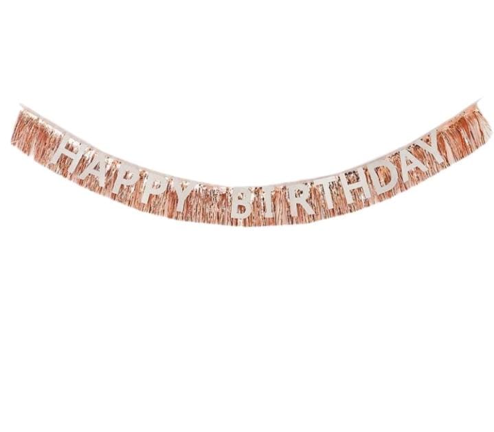 Happy Birthday Tinsel Banner