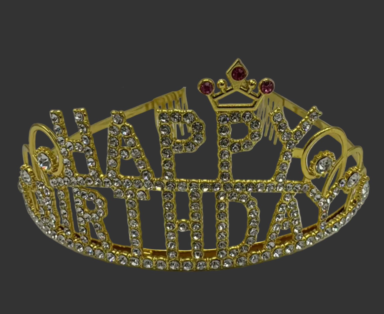Happy Birthday Rhinestone Tiara