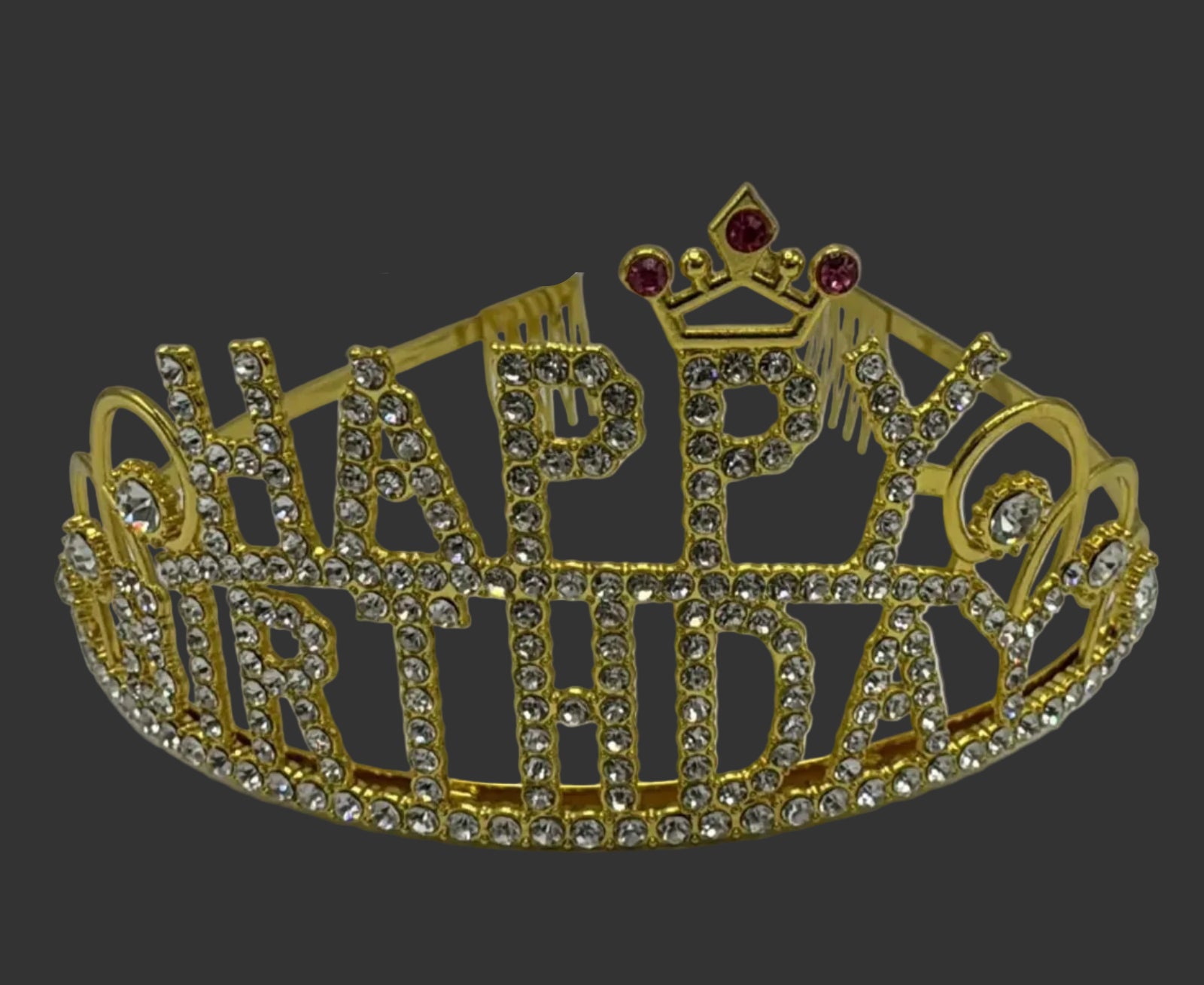 Happy Birthday Rhinestone Tiara