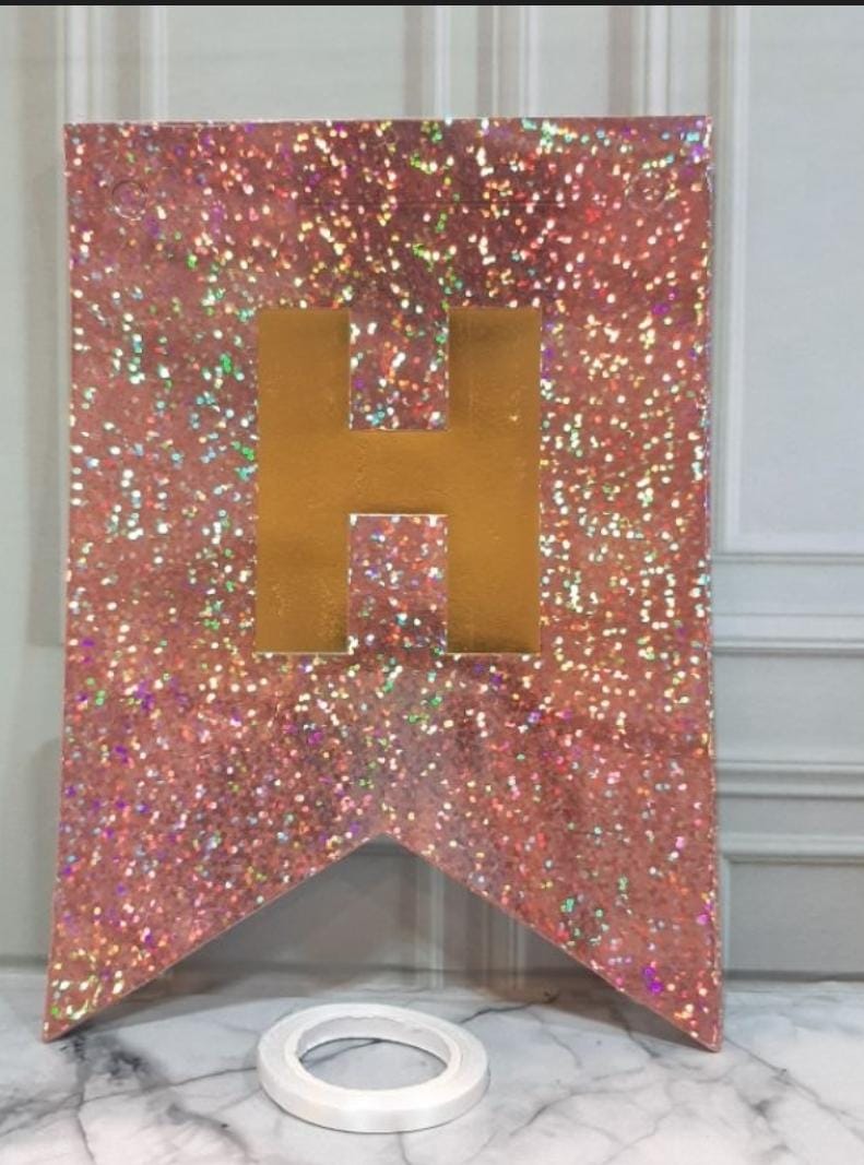 HBD Glitter Pink Banner