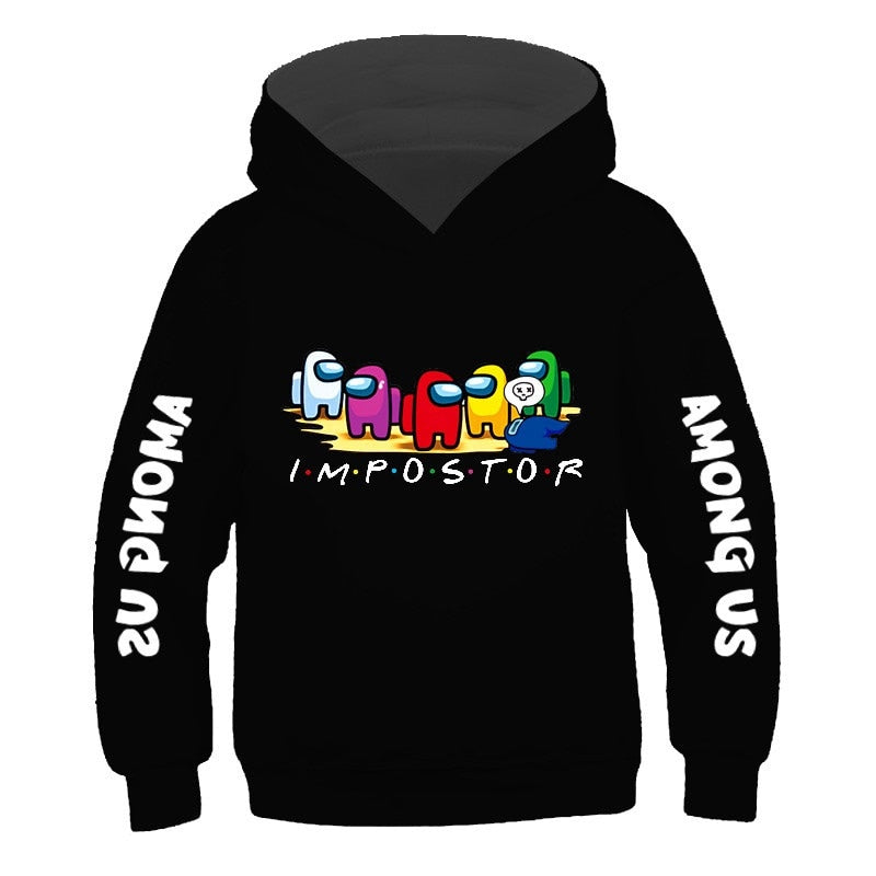 Among Us Imposter Crew Hoodie( track suit top) black