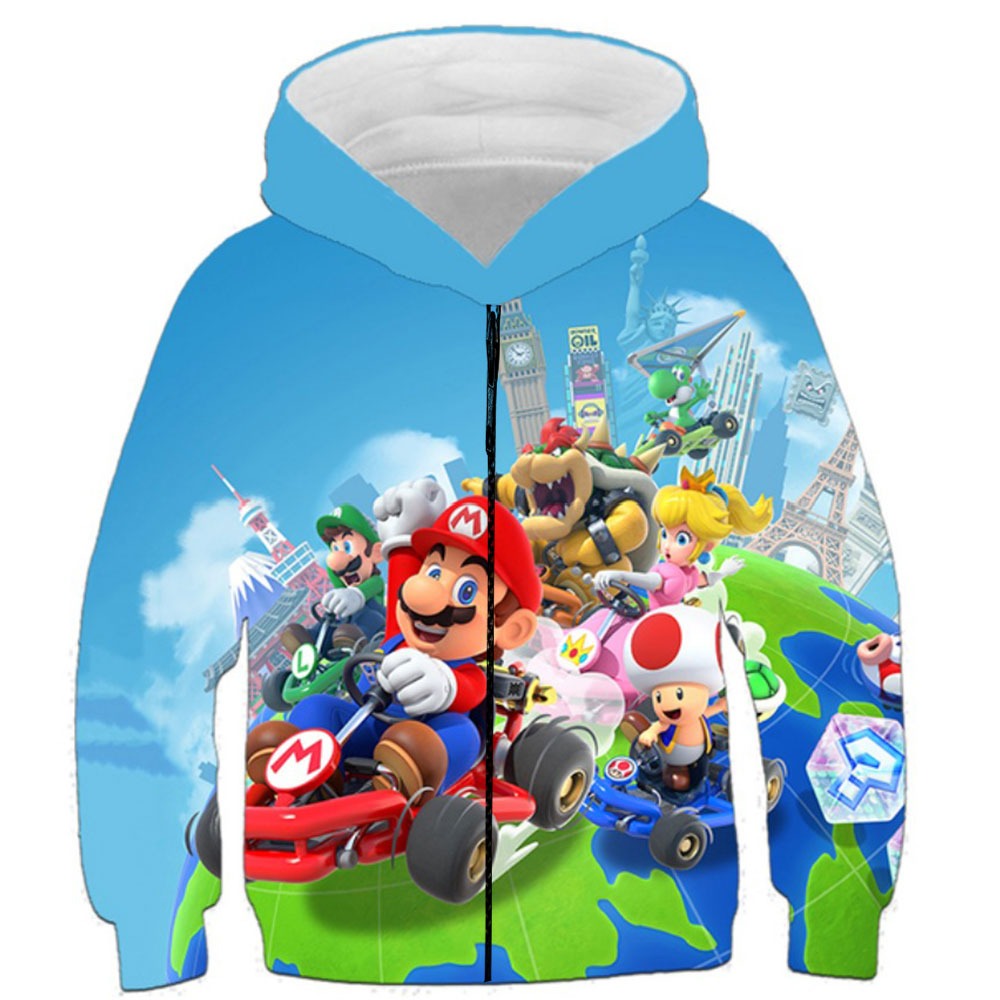 Mario and Crew Hoodie (Zipper)