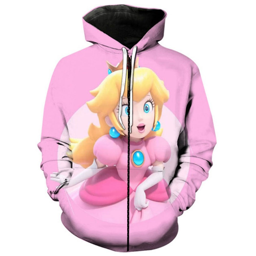 Princess Peach Pink Hoodie (Zipper)